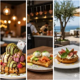 waffle ile kahvaltı fikirleri